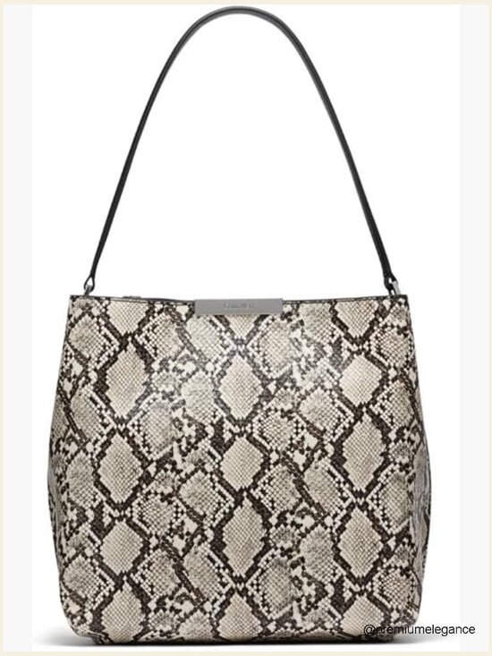 Handbags - Triple Compartment Bucket Handbag Shoulder Bag Top Handle